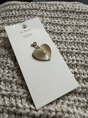 J. Crew Gold Radiant Heart Charm /Pendant